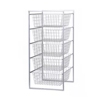 Dulap de depozitare cu 5 sertare Prosperplast Rato, antracit, 89x45x55 cm, polipropilenă cu efect de rattan