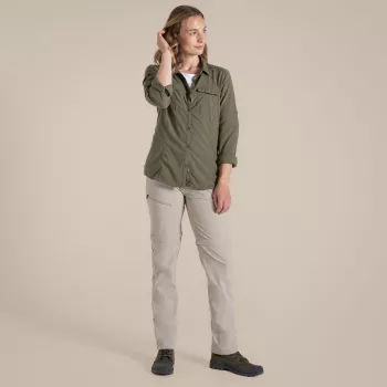 Craghoppers NosiLife Pro pantaloni transformabili III damă Soft Mushroom mărimea M
