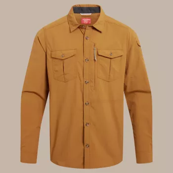Cămașă Craghoppers NosiLife Adventure LS Shirt III - Deep Henna, mărimea L