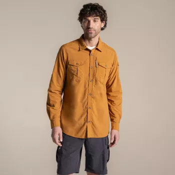 Cămașă Craghoppers NosiLife Adventure LS Shirt III - Deep Henna, mărimea L