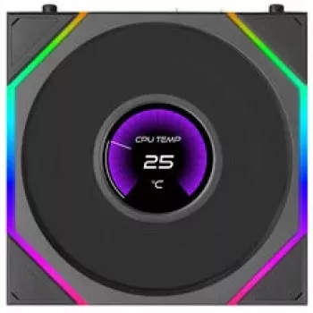 Ventilator Lian Li UNI FAN TL120 LCD FLEX Wireless ARGB 120 mm, negru