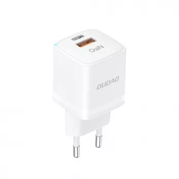 Încărcător de perete DUDAO A13Pro EU GaN 33W PPS USB-C/USB - Alb