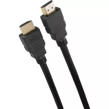 Cablu HDMI Premium High Speed One For All cu Ethernet 1,5 m - certificat 4K 60 Hz HDR, 18 Gbps, placat cu aur, negru