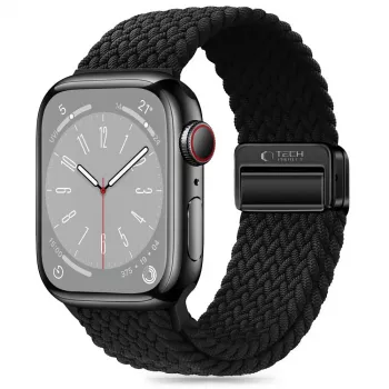 Bretea Magnetic Loop din nailon Tech-Protect pentru Apple Watch 8/9/10/11/SE/Ultra (44/45/46/49 mm) neagră