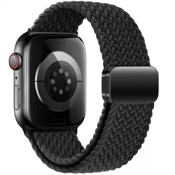 Bretea Magnetic Loop din nailon Tech-Protect pentru Apple Watch 8/9/10/11/SE/Ultra (44/45/46/49 mm) neagră