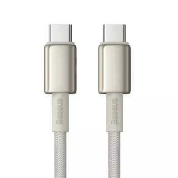 Cablu Baseus Tungsten Gold USB-C la USB-C 100 W 1 m auriu