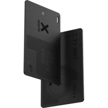 Xtorm WalletTag (iOS & Android) - card tracker Bluetooth ultra-subțire pentru Apple Find My & Google Find My Device, rezistent la apă IP67, reîncărcabil, negru
