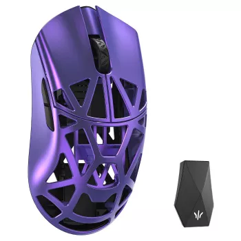 WLMOUSE Beast X Max Solid Sides Gaming Mouse, Omron Optical Switches - Purple