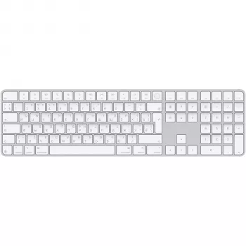 Tastatură Apple Magic Keyboard cu Touch ID și tastatură numerică, layout rusesc, taste albe (MXK73RS/A)
