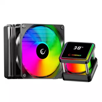 Rampage INFINITE V120 ARGB 120mm Cooler lichid CPU cu afișaj temperatură, negru
