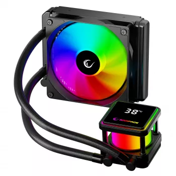 Rampage INFINITE V120 ARGB 120mm Cooler lichid CPU cu afișaj temperatură, negru
