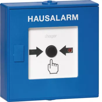 Declanșator de alarmă wireless cu buton Hager RFM200D pentru sistem de alarmă Beka, alb