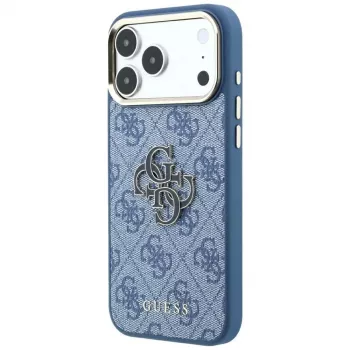 Husă Guess 4G & Big Resin Logo pentru iPhone 17 Pro / 18 Pro - Albastru deschis