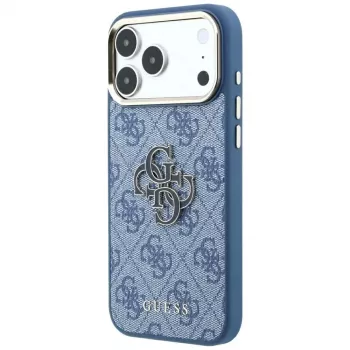 Husă GUESS 4G & Big Resin Logo pentru iPhone 17 Pro Max / 18 Pro Max - Albastru deschis