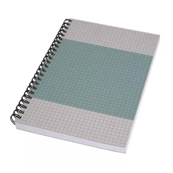 Caiet spiralat SIGEL SN600 Quicknote, A5, cu pătrățele, copertă moale, albastru/gri, 160 pagini