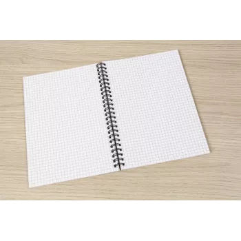 Caiet spiralat SIGEL SN600 Quicknote, A5, cu pătrățele, copertă moale, albastru/gri, 160 pagini