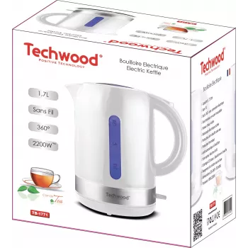 Fierbător Techwood 1,7L, alb (TB-1771)