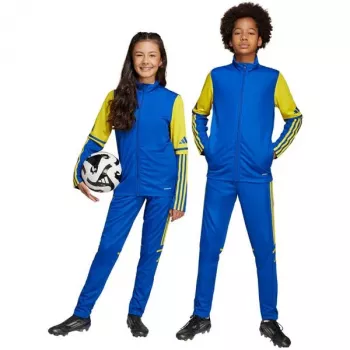 Pantaloni de antrenament adidas Squadra 25 pentru copii, albastru/galben, mărimea 152 cm (JP3154)