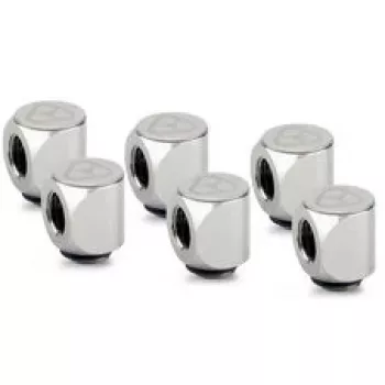 Racord rotativ Thermal Grizzly DeltaMate 90° G1/4 inch nichel lucios – pachet de 6