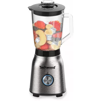 Techwood TBLI-1250 Tabletop Blender 1200 W 1.5 L Glass Jug Black/Silver
