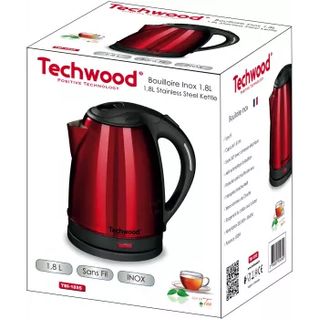 Fierbător electric fără fir Techwood TBI-1850, oțel inoxidabil, 1,8 L (TBI-1855)