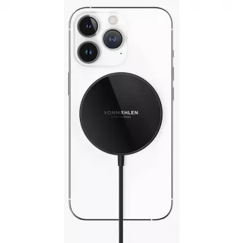 Încărcător wireless magnetic Vonmählen Aura Mini cu cablu USB-C, 15W, negru
