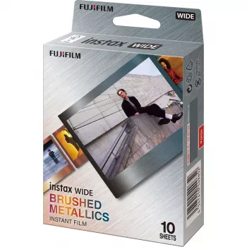Film instant Fujifilm Instax Wide 10 fotografii, Brushed Metal