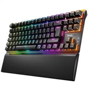 Tastatură mecanică gaming silențioasă cu feedback tactil be quiet! Light Mount TKL, iluminare RGB, tenkeyless, cu fir, neagră
