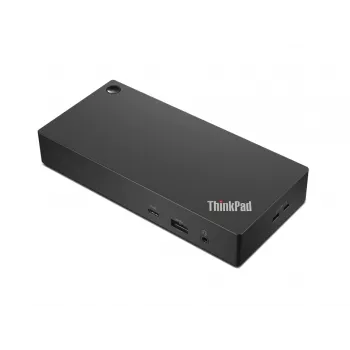 Dock universal Lenovo ThinkPad USB-C 40AY0090EU - suport pentru 3x afișaje 4K, Power Delivery 100W, 10 porturi, negru