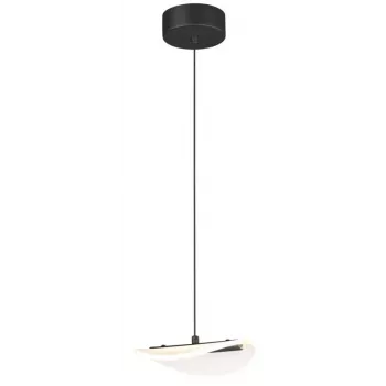 Lampă suspendată Milali 19 cm, neagră, E27, metal