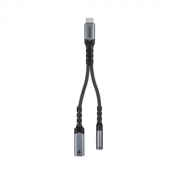 Adaptor audio USB-C la 3,5 mm UNITEK cu PD