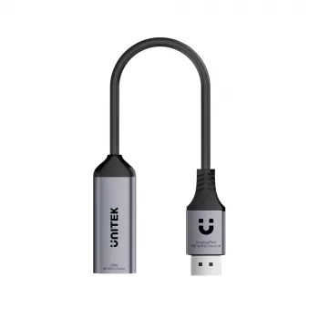 Adaptor UNITEK DisplayPort la HDMI 2.1 8K@60Hz HDR 48Gbps 15 cm