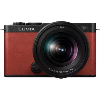 Cameră mirrorless full-frame Panasonic Lumix DC-S9 cu obiectiv Lumix S 20-60mm f/3.5-5.6, crimson red (DC-S9KE-R)