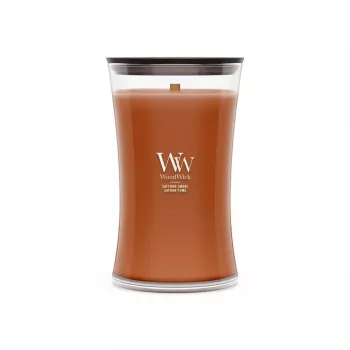 WoodWick Saffron Smoke Large Hourglass Jar Candle 609.5g