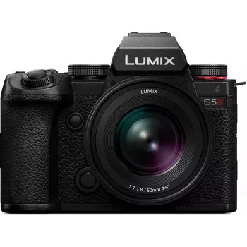 Aparat foto mirrorless Panasonic Lumix DC-S5 Mark II cu obiectiv Lumix S 50mm f/1.8 - negru