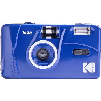Kodak M38 Reusable 35mm Film Camera with Flash, Fixed Focus, Classic Blue