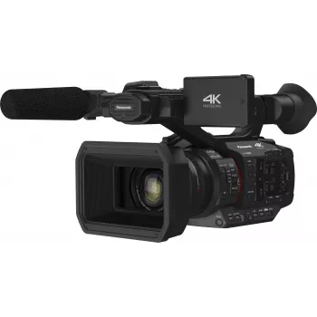Cameră video profesională Panasonic HC-X2E 4K Ultra HD cu obiectiv Leica Dicomar 20x, 5-Axis Hybrid O.I.S.+, intrări Dual XLR, 3G-SDI, Wi-Fi, două sloturi SD