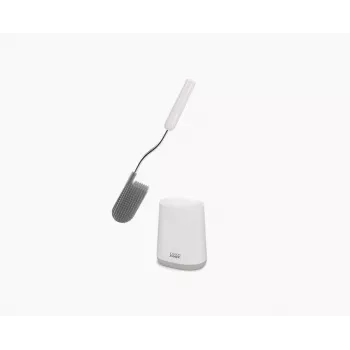 Perie de toaletă cu suport Joseph Joseph Flex Lite albă