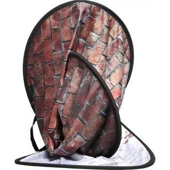 Manfrotto Urban Collapsible Background 1.5 x 2.1 m, classic red / distressed white brick (LL LB5706)