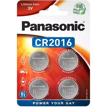Baterie cu litiu Panasonic CR2016 3V - pachet de 4 (CR-2016EL/4B)