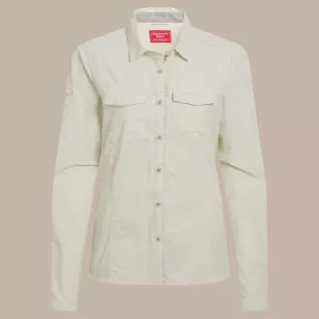 Cămașă de călătorie Craghoppers NosiLife Adventure LS Shirt III damă - Pear Drop, mărimea S