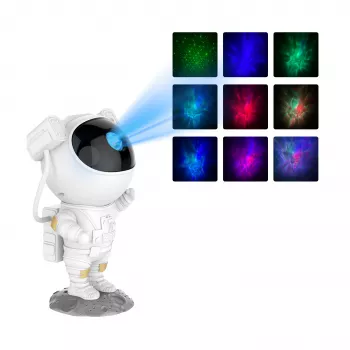 Proiector nebuloasă DENVER FL-34 cu 8 moduri de culoare și stele laser verzi