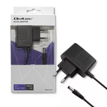 Qoltec 5W Plug-in Power Supply 5V/1A DC 5.5x2.1mm