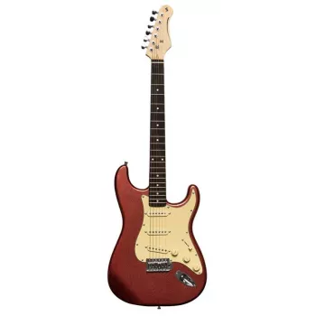 Stagg SES-30 CAR Electric Guitar - Candy Apple Red