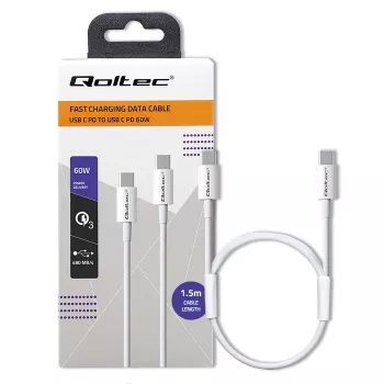Cablu QOLTEC 52360 USB 2.0 Type-C 1,8 m Negru