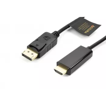 Accura DisplayPort to HDMI Cable 3.0m 4K@60Hz 18Gbps HDCP 2.2 Gold-Plated Black