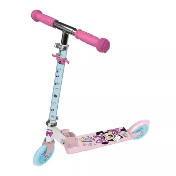 Trotinetă cu 2 roți Disney Minnie Mouse pentru copii, roz, înălțime reglabilă, pliabilă, max. 50 kg