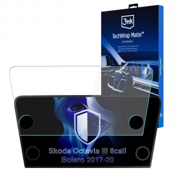 Folie de protecție ecran 3MK PROTECTION Skoda Octavia III Bolero (2017-2020) TechWrap mată pentru afișajul central