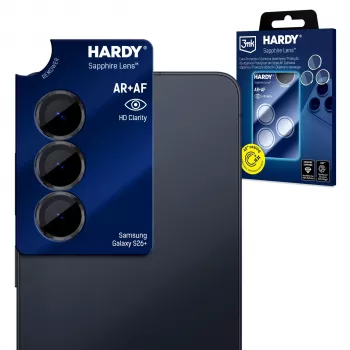 Samsung Galaxy S26+ 3mk Hardy Sapphire Lens Camera Protector - Ultra HD, 9H, Full Coverage