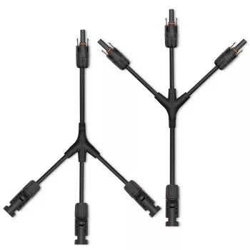 Pereche conectori solari în Y Qoltec MC4 1000V 30A IP67
